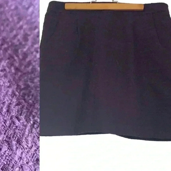 Jacob Purple knit, fully lined, mini skirt ,  size 6. - Picture 1 of 7
